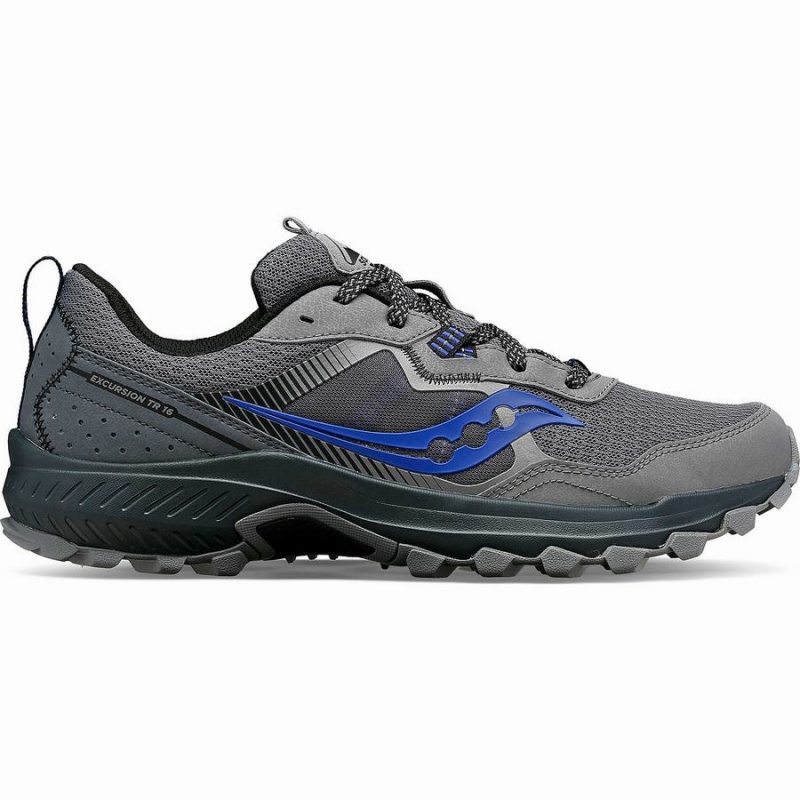 Grey / Blue Saucony Excursion TR16 Men\'s Trail Running Shoes | Malaysia S07162-Z04