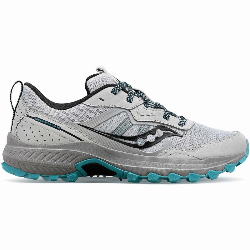 Grey / Blue Saucony Excursion TR16 Wide Women\'s Trail Running Shoes | Malaysia S58342-R40