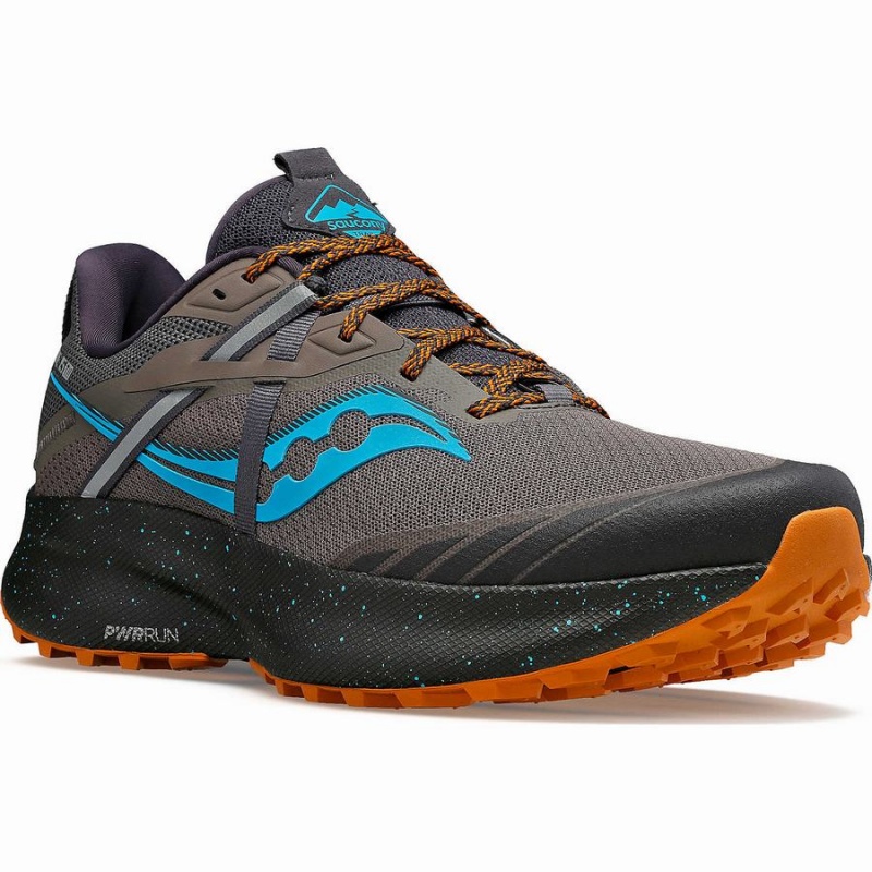 Grey / Blue Saucony Ride 15 TR Men's Trail Running Shoes | Malaysia S61478-P92