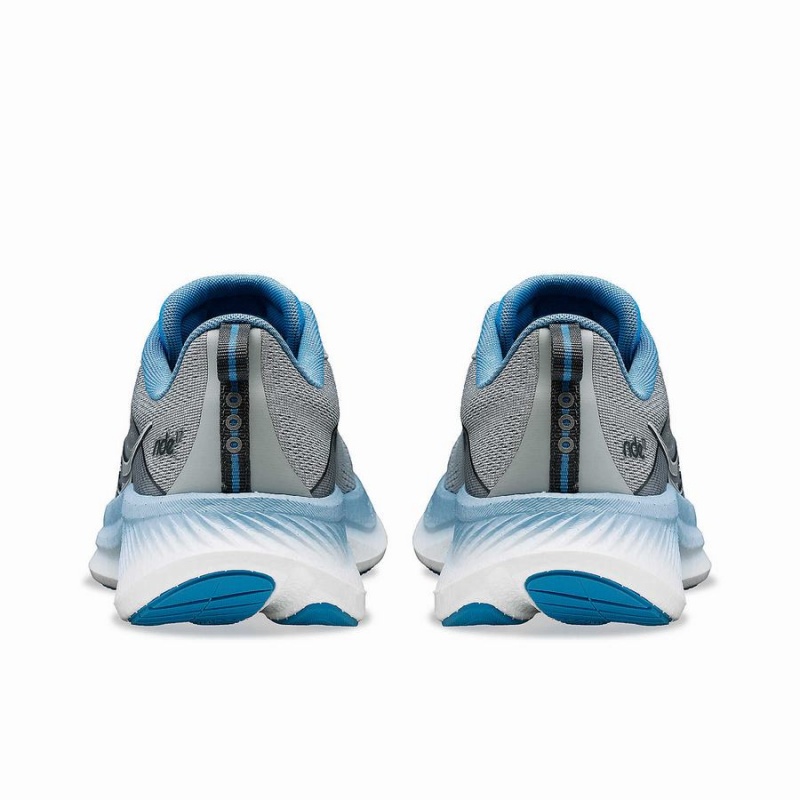 Grey / Blue Saucony Ride 17 Wide Women's Running Shoes | Malaysia S60915-C75