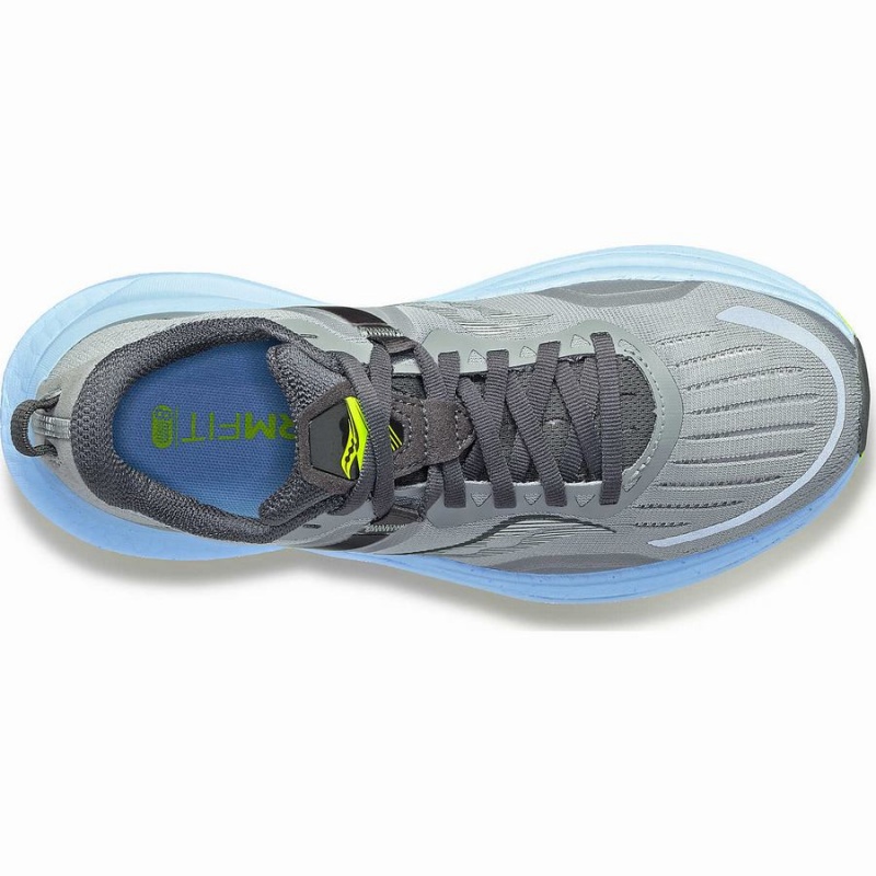 Grey / Blue Saucony Tempus Wide Women's Running Shoes | Malaysia S67201-M10