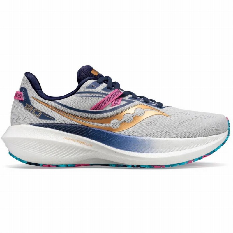 Grey / Gold Saucony Triumph 20 Women\'s Running Shoes | Malaysia S06275-F34