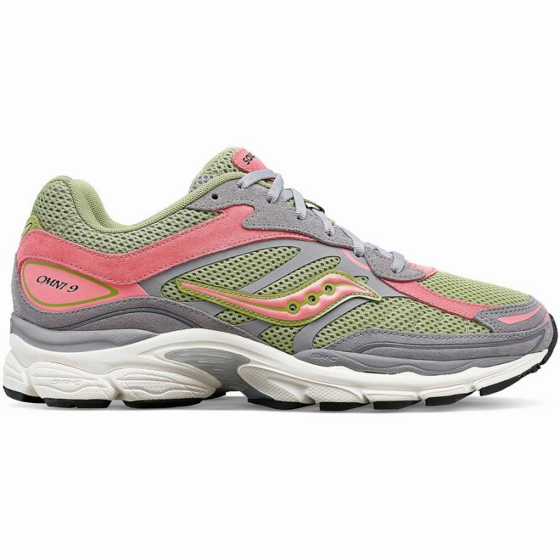 Grey / Green Saucony ProGrid Omni 9 Premium Women\'s Sneakers | Malaysia S18972-M87