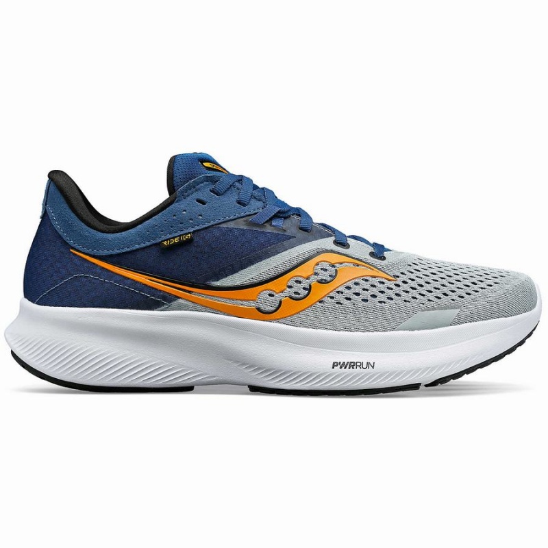 Grey / Navy Saucony Ride 16 Men\'s Running Shoes | Malaysia S24607-M16