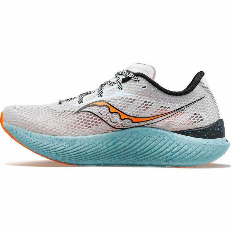 Grey / Orange Saucony Endorphin Pro 3 Men's Running Shoes | Malaysia S09174-Q04