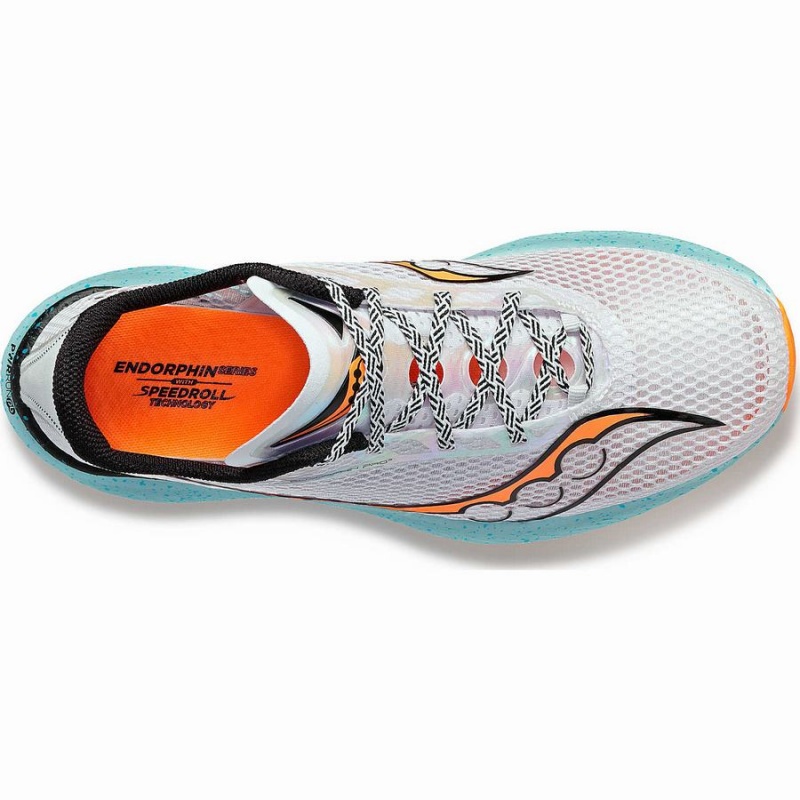 Grey / Orange Saucony Endorphin Pro 3 Men's Running Shoes | Malaysia S09174-Q04