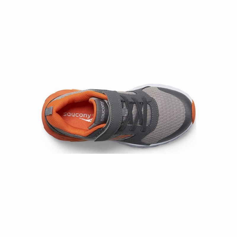 Grey / Orange Saucony Wind 2.0 A/C Sneaker Kids' Running Shoes | Malaysia S01753-N58