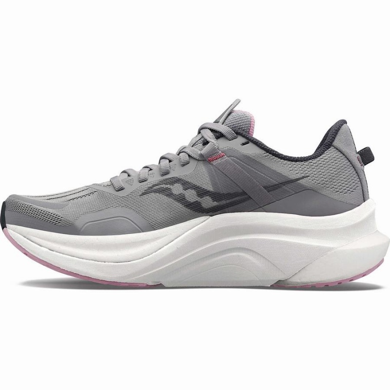 Grey / Pink Saucony Tempus Wide Women's Running Shoes | Malaysia S59860-A45