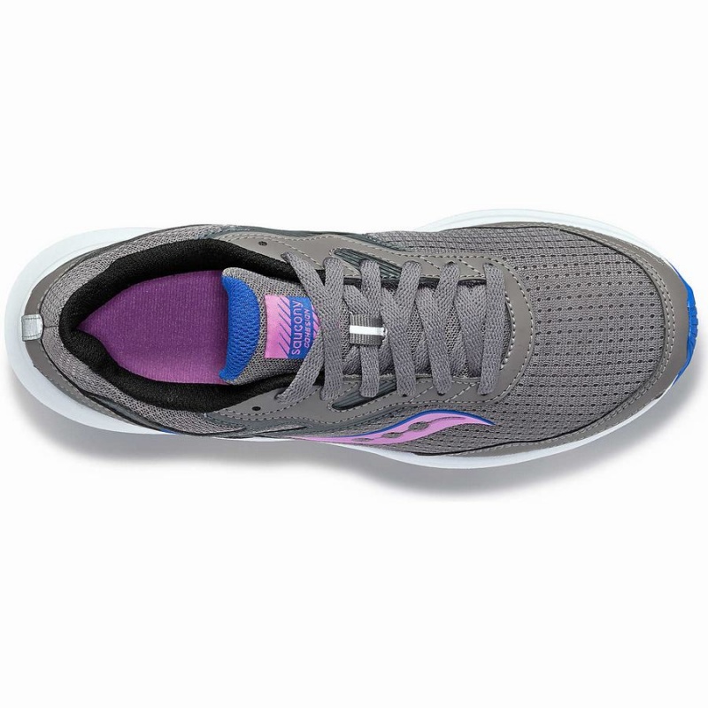 Grey / Purple Saucony Cohesion 16 Wide Women's Walking Shoes | Malaysia S41536-A16