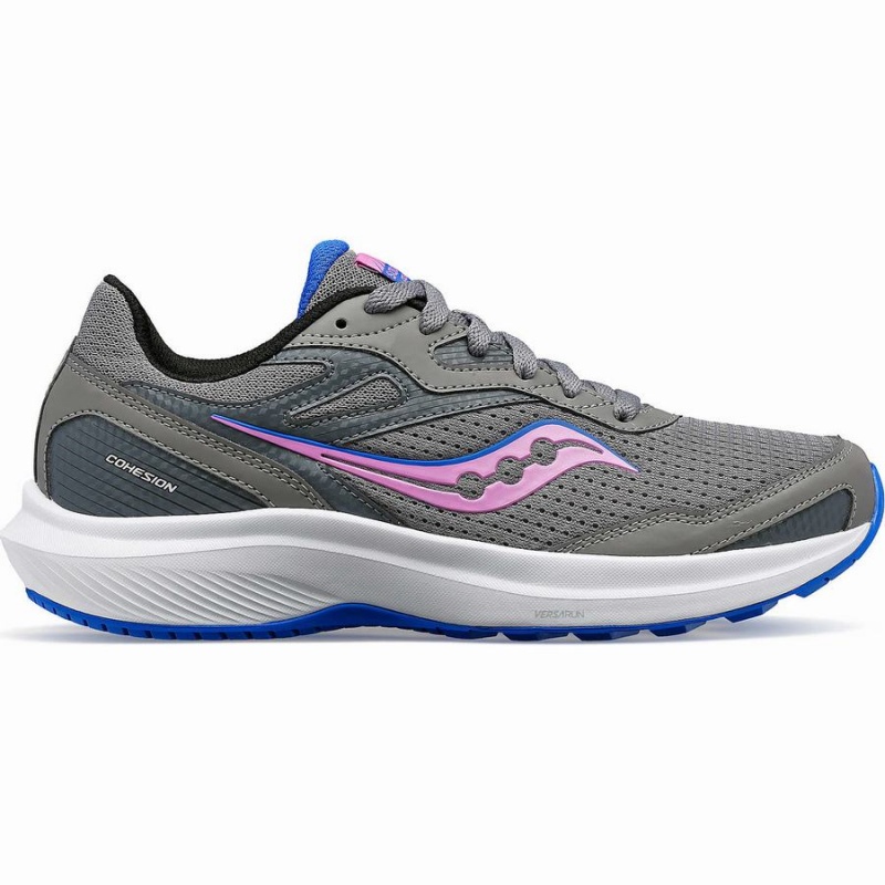 Grey / Purple Saucony Cohesion 16 Wide Women\'s Walking Shoes | Malaysia S41536-A16