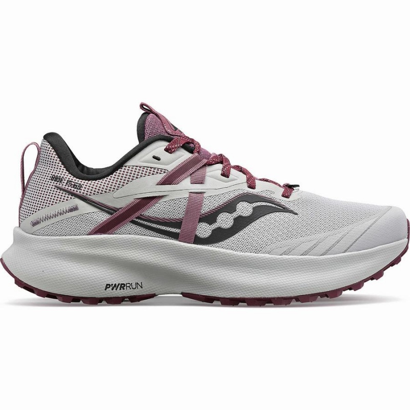 Grey / Purple Saucony Ride 15 TR Women\'s Trail Running Shoes | Malaysia S25891-S87