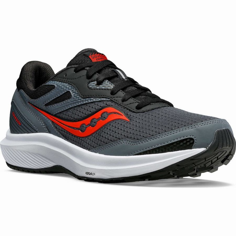 Grey / Red Blue Saucony Cohesion 16 Men's Running Shoes | Malaysia S20974-J78