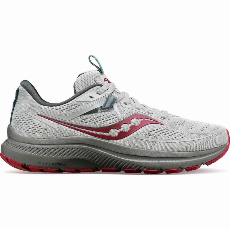 Grey / Red Saucony Omni 21 Women\'s Running Shoes | Malaysia S49173-B65