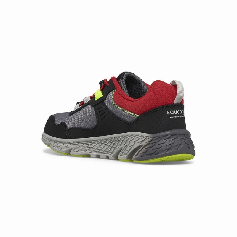 Grey / Red Saucony Wind Shield 3.0 Sneaker Kids' Running Shoes | Malaysia S10249-V21