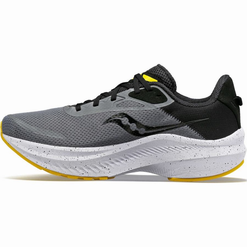 Grey / Yellow Saucony Axon 3 Men's Running Shoes | Malaysia S85290-Q15