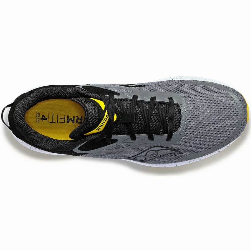 Grey / Yellow Saucony Axon 3 Men's Running Shoes | Malaysia S85290-Q15