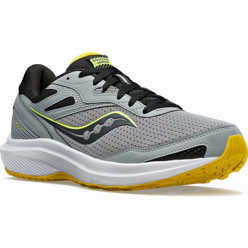 Grey / Yellow Saucony Cohesion 16 Men's Running Shoes | Malaysia S09164-K41