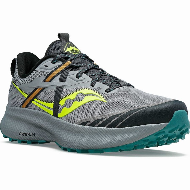 Grey / Yellow Saucony Ride 15 TR Men's Trail Running Shoes | Malaysia S85639-V20