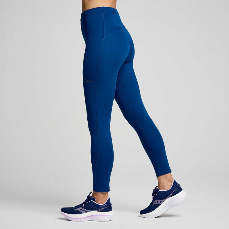 Indigo Saucony Fortify Crop Women's Tight | Malaysia S96170-U87