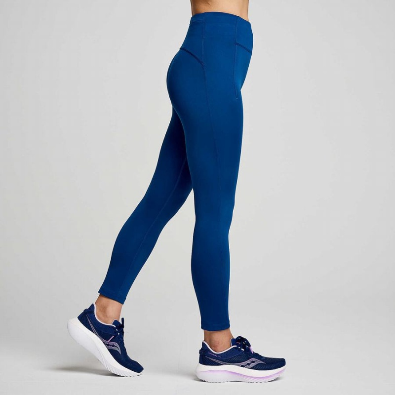 Indigo Saucony Fortify Crop Women's Tight | Malaysia S96170-U87