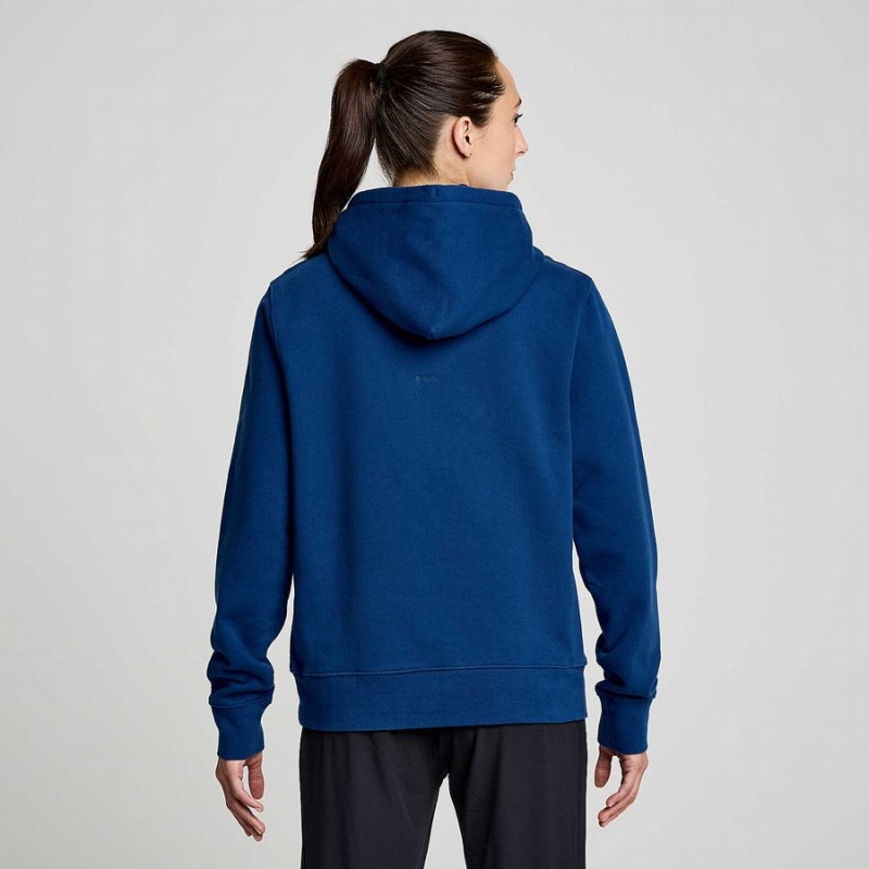 Indigo Saucony Recovery Hoody Men's Hoodie | Malaysia S35872-S54