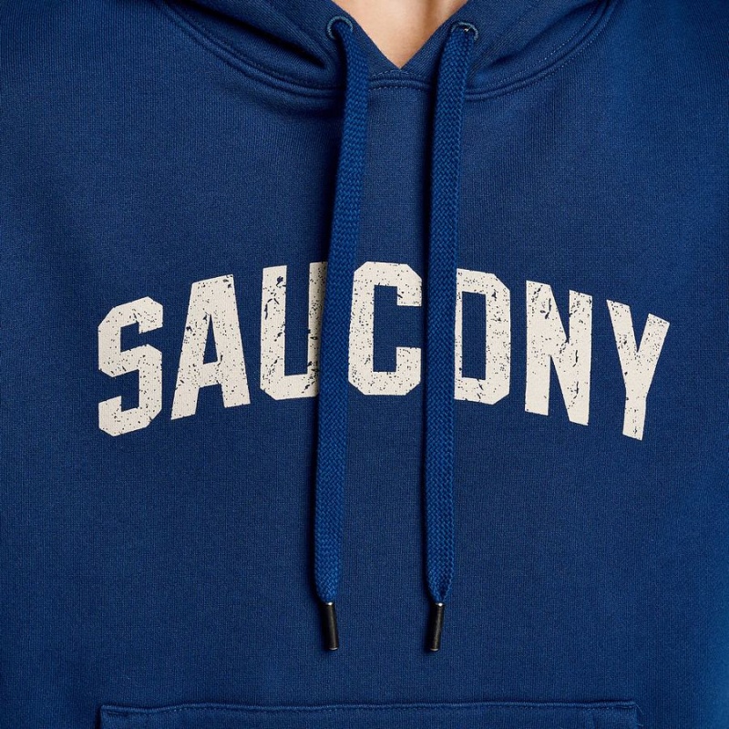 Indigo Saucony Recovery Hoody Men's Hoodie | Malaysia S35872-S54