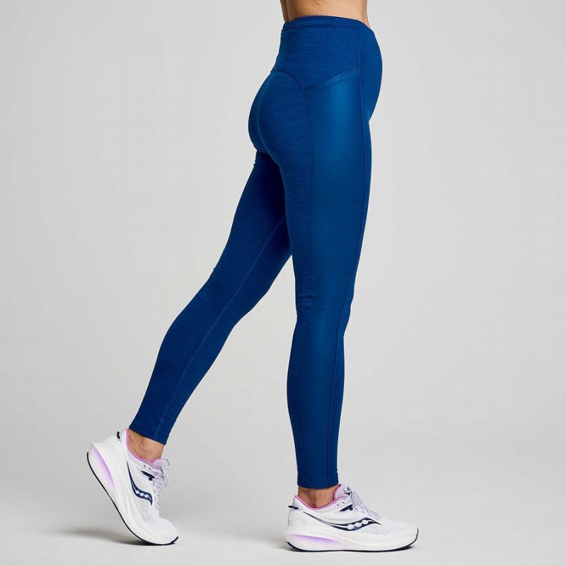 Indigo Saucony Solstice Women's Tight | Malaysia S97305-Q35