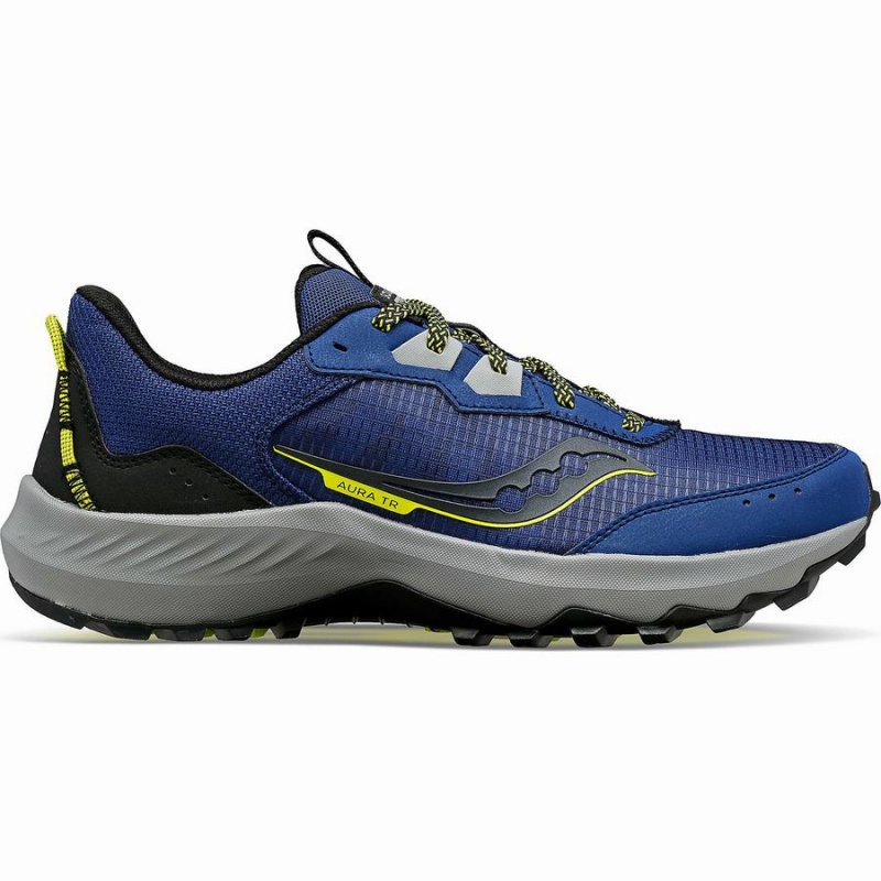 Indigo / Black Saucony Aura TR Men\'s Running Shoes | Malaysia S94750-R38