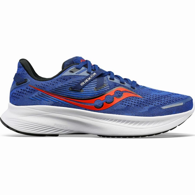 Indigo / Black Saucony Guide 16 Men\'s Running Shoes | Malaysia S60742-S17