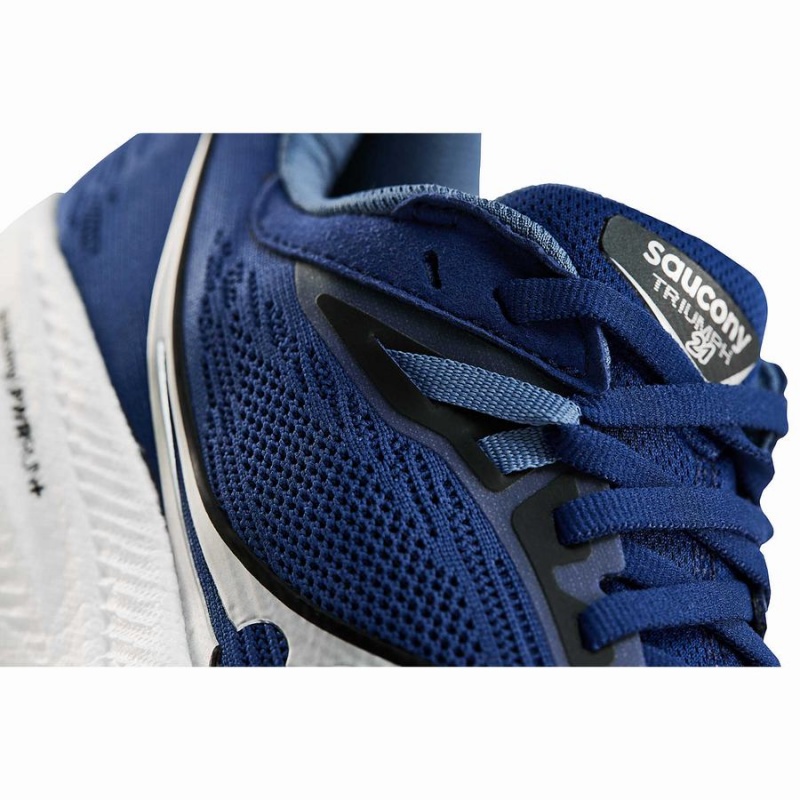 Indigo / Black Saucony Triumph 21 Men's Running Shoes | Malaysia S35427-H06