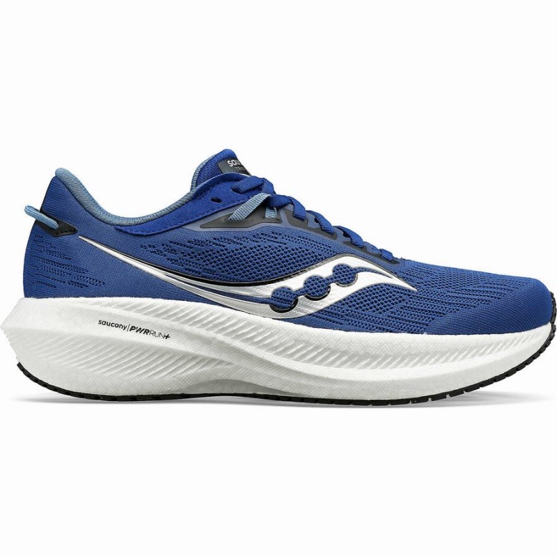 Indigo / Black Saucony Triumph 21 Men\'s Running Shoes | Malaysia S35427-H06