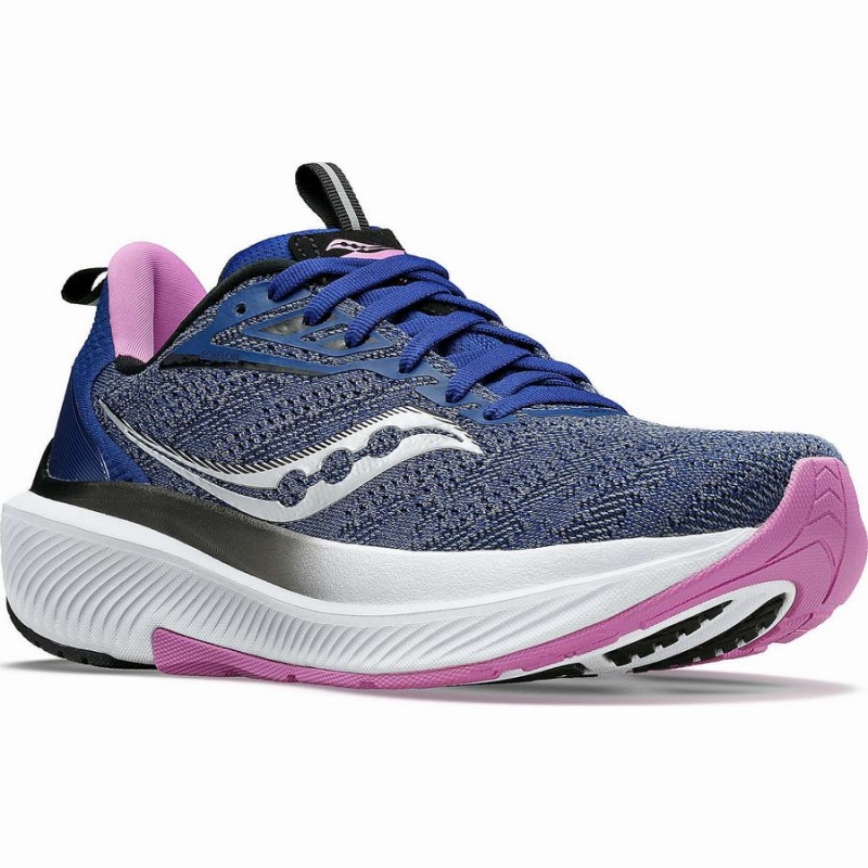 Indigo / Purple Saucony Echelon 9 Wide Women's Running Shoes | Malaysia S98046-B16