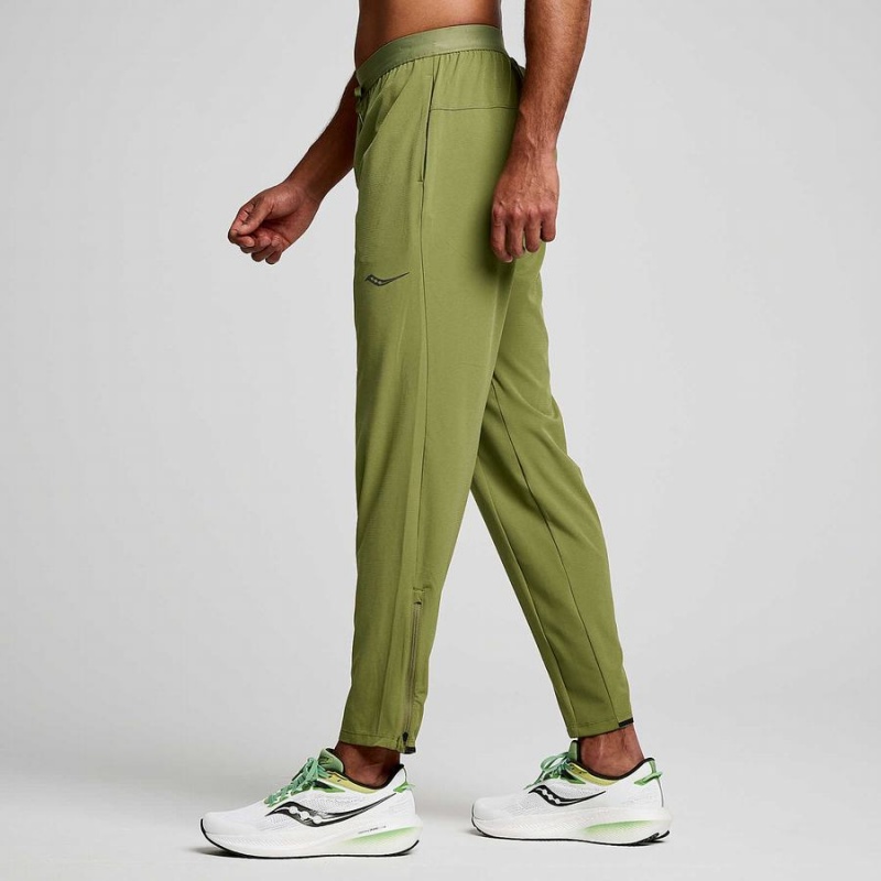 Khaki Saucony Boston Woven Men's Pants | Malaysia S41856-D80