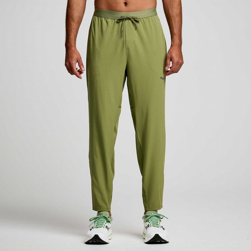 Khaki Saucony Boston Woven Men\'s Pants | Malaysia S41856-D80