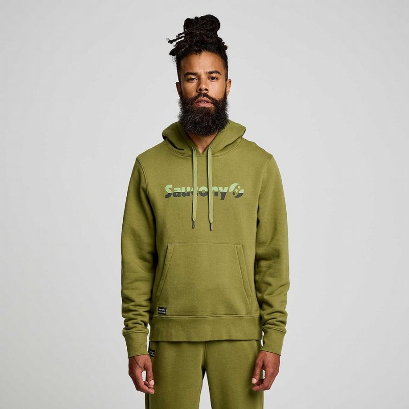 Khaki Saucony Recovery Hoody Men's Hoodie | Malaysia S14853-D13