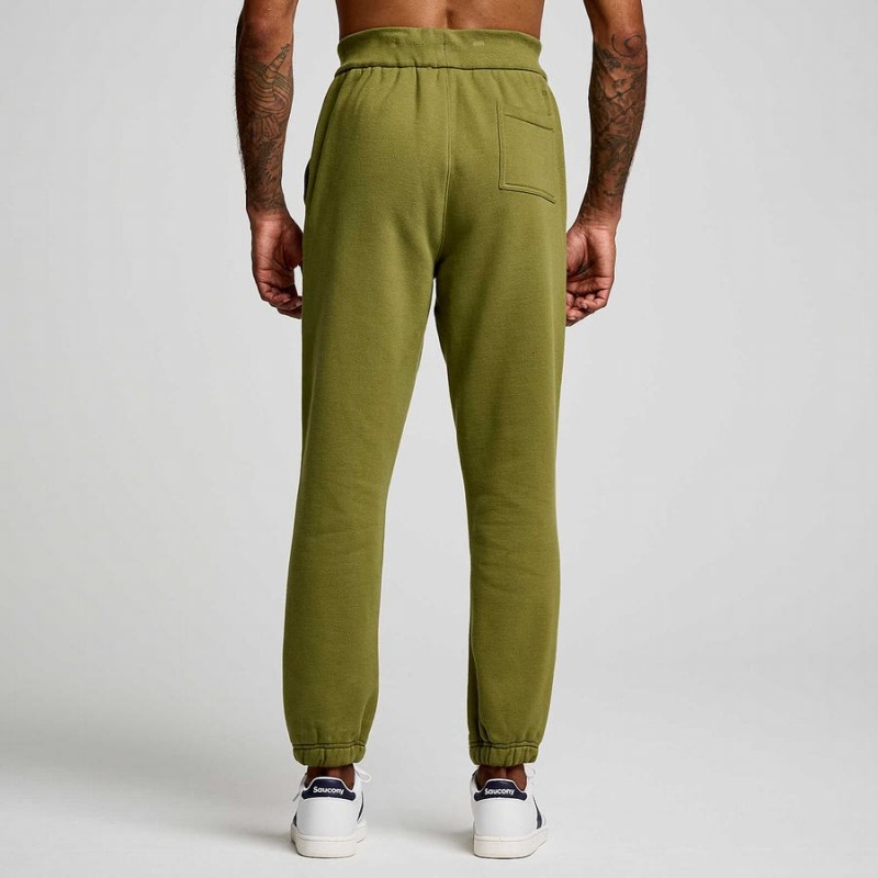 Khaki Saucony Recovery Men's Sweatpants | Malaysia S14605-M72