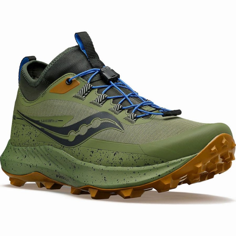 Khaki / Brown Saucony Peregrine 13 ST Men's Trail Running Shoes | Malaysia S10762-E56