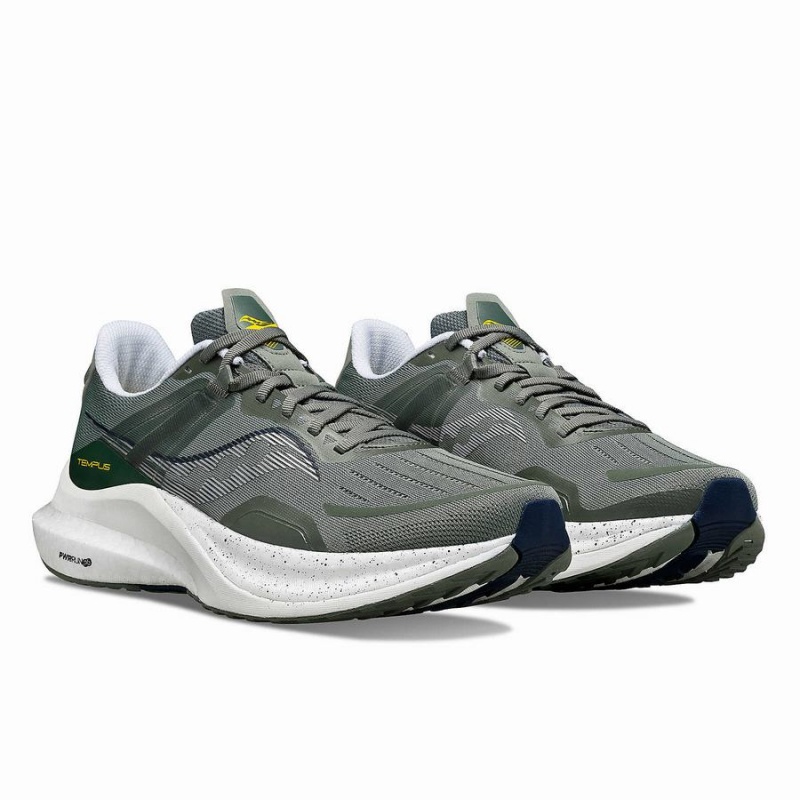 Khaki / White Saucony Tempus Men's Running Shoes | Malaysia S15364-U81