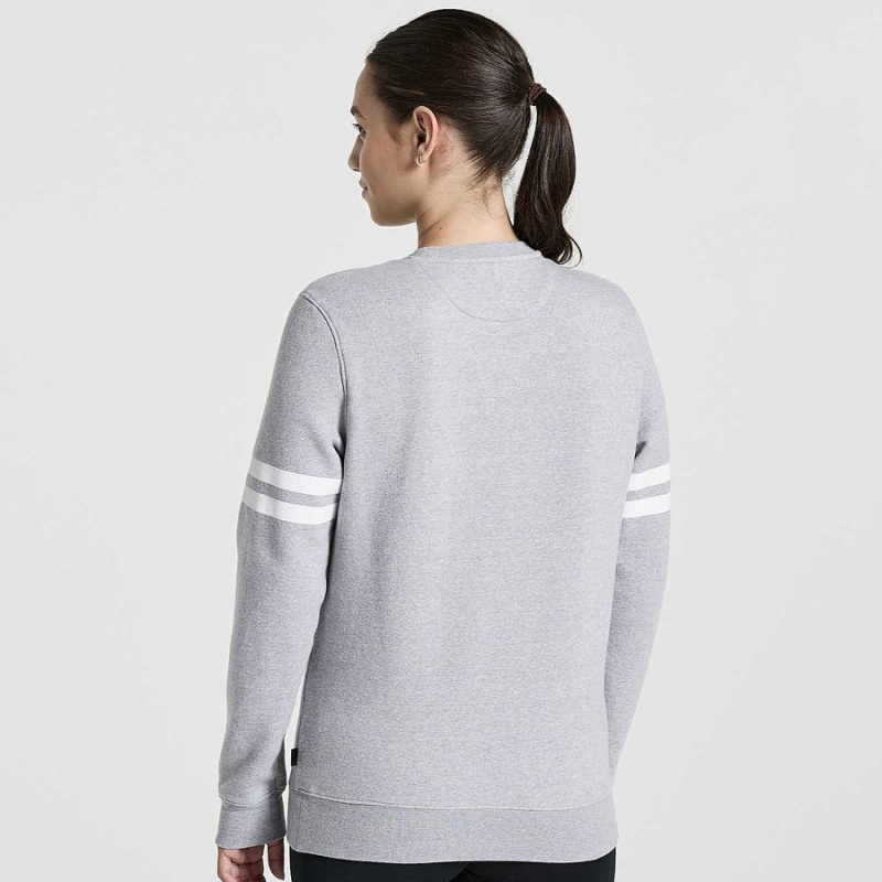 Light Grey Saucony Rested Crewneck Women's Sweatshirt | Malaysia S26015-L92