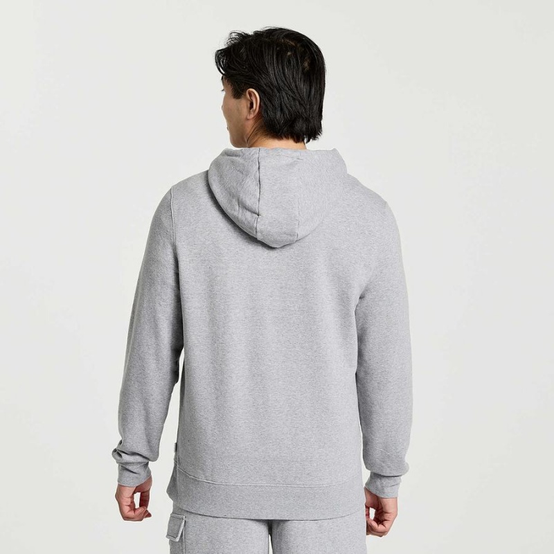 Light Grey Saucony Rested Men's Hoodie | Malaysia S60194-K23