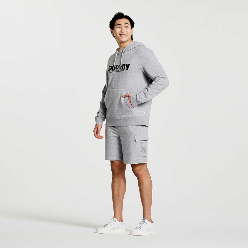 Light Grey Saucony Rested Men's Hoodie | Malaysia S60194-K23