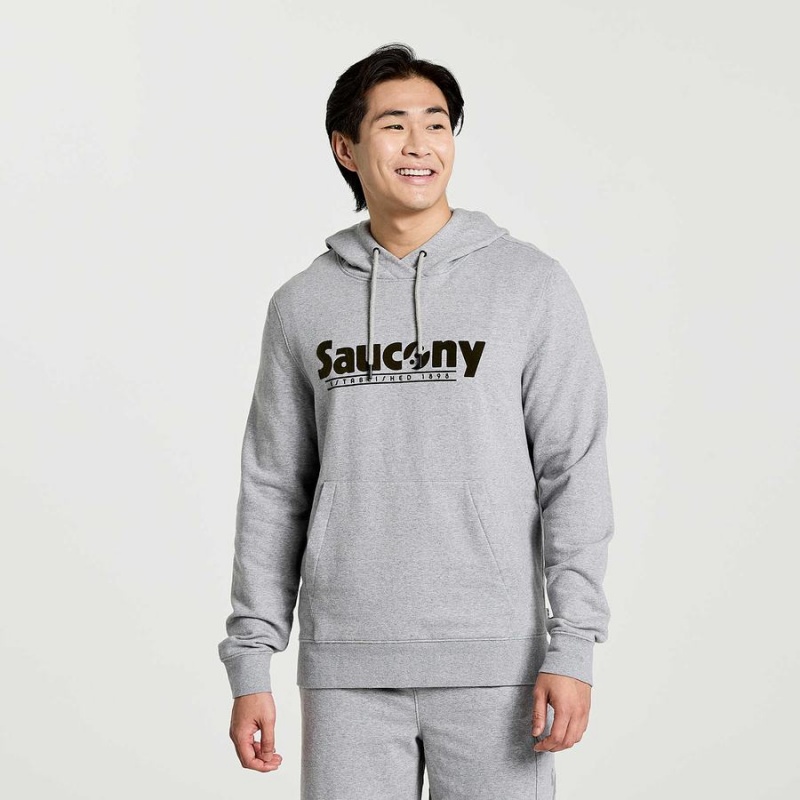 Light Grey Saucony Rested Men\'s Hoodie | Malaysia S60194-K23