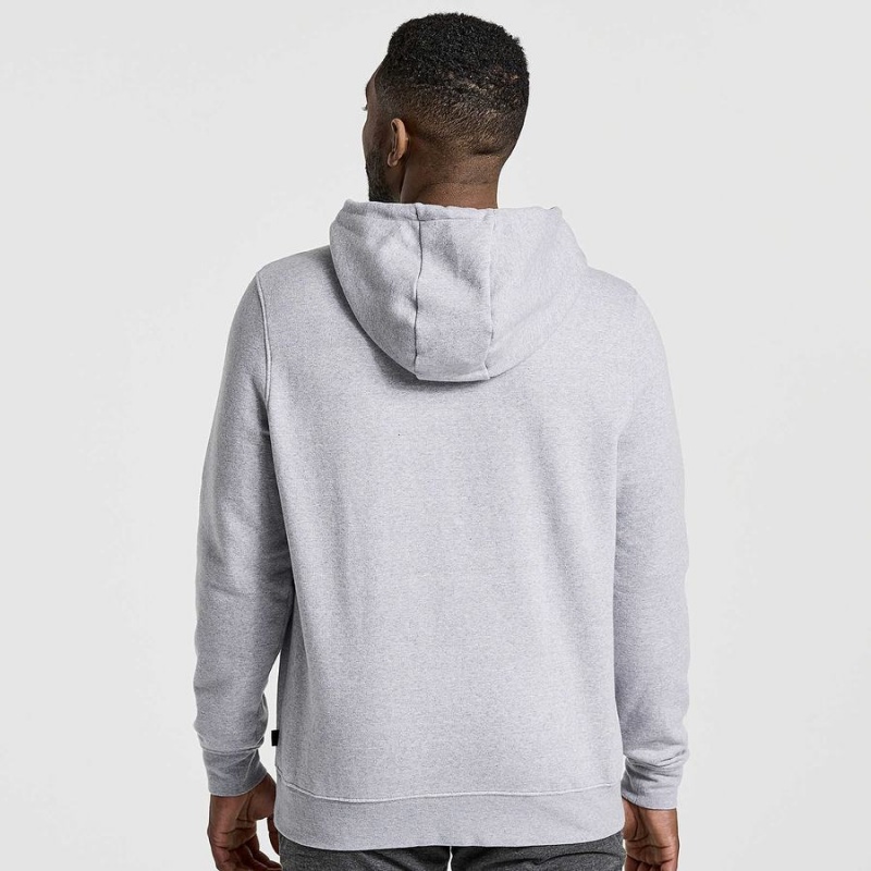 Light Grey Saucony Rested Men's Hoodie | Malaysia S38510-L45