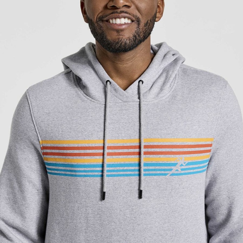 Light Grey Saucony Rested Men's Hoodie | Malaysia S38510-L45