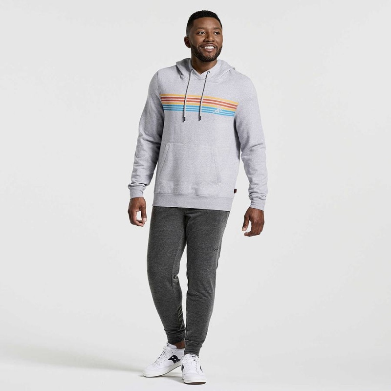 Light Grey Saucony Rested Men's Hoodie | Malaysia S38510-L45