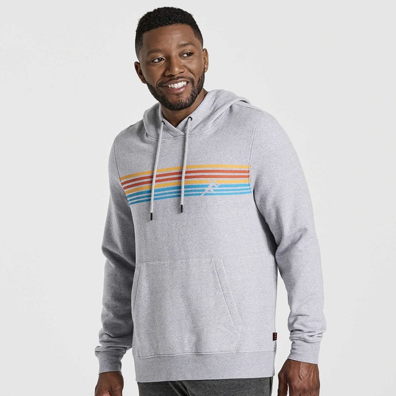 Light Grey Saucony Rested Men\'s Hoodie | Malaysia S38510-L45