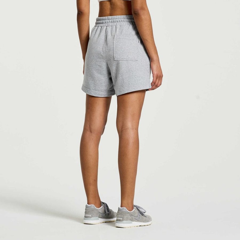 Light Grey Saucony Rested Sweat Women's Shorts | Malaysia S39416-H36