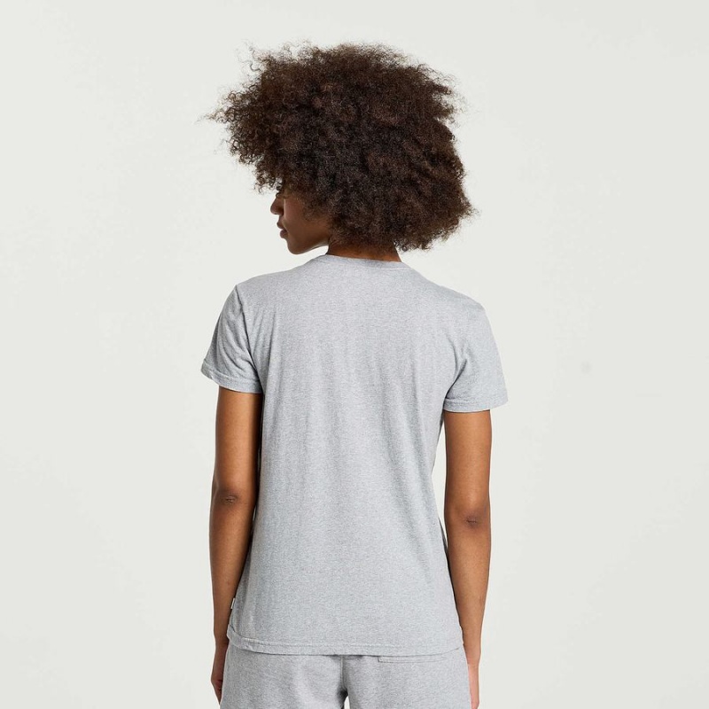 Light Grey Saucony Rested Women's T Shirts | Malaysia S02715-C29