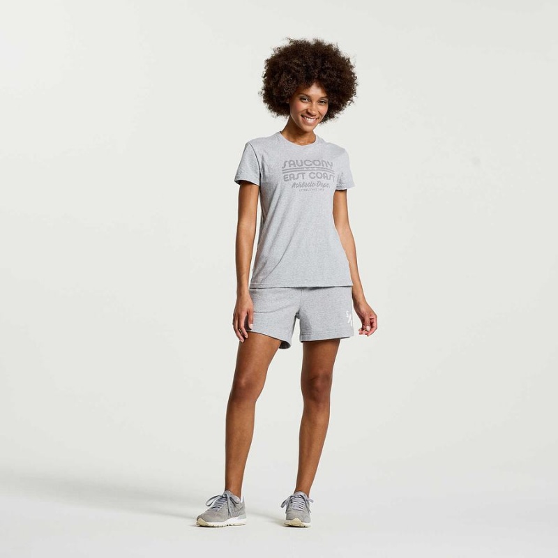 Light Grey Saucony Rested Women's T Shirts | Malaysia S02715-C29