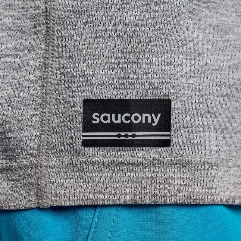 Light Grey Saucony Stopwatch Graphic Long Sleeve Men's T Shirts | Malaysia S87510-E84